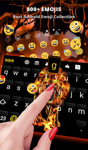 Fire Wallpaper and Keyboard - Fire Lion screenshot 3