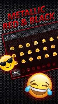 Super Cool Black Red Keyboard Theme screenshot 2