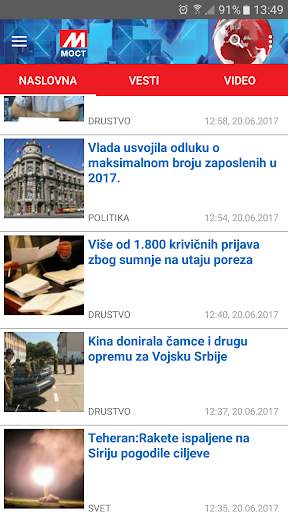 TV Most screenshot 3