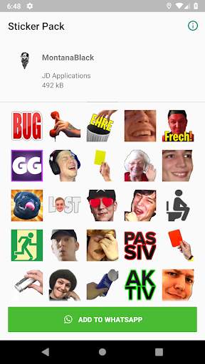 MontanaBlack WhatsApp Sticker Free WAStickerApps screenshot 2
