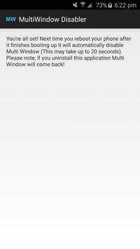 MultiWindow Disabler screenshot 1