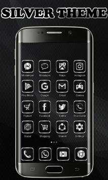 Silver Launcher Theme Free screenshot 1