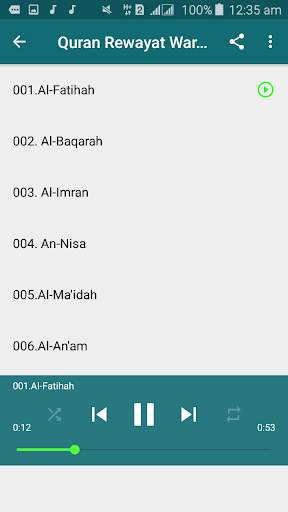 Warsh Quran Recitation 2 تصوير الشاشة