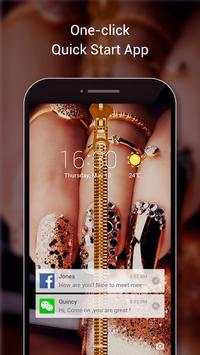 Diamond Zipper Lock Screen Free-Zipper Lock Screen screenshot 2