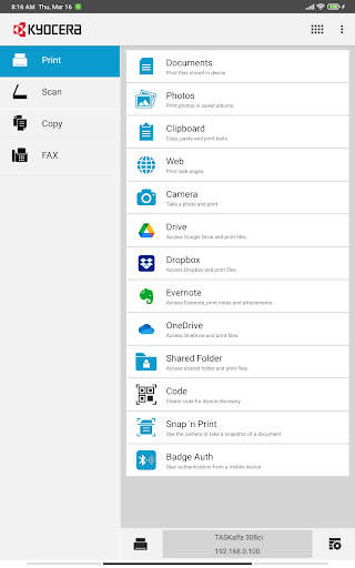 KYOCERA Mobile Print screenshot 12