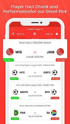 Dream Team 11 - Cricket & Football Predictions App screenshot 1