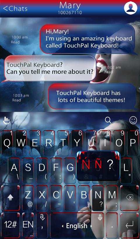 Vampire Keyboard Theme screenshot 3