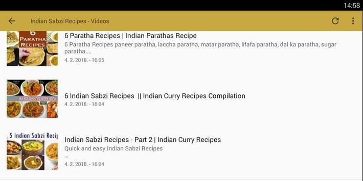 Indian Sabzi Recipes - Videos screenshot 2