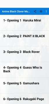 Anime Music Black Clover Songs Offline screenshot 1