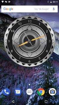 Steel Clock Analog Widget स्क्रीनशॉट 1