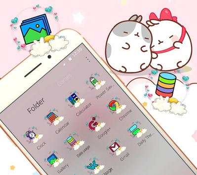 Kawai Cartoon Love Couple Theme screenshot 2