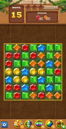 Jungle Gem Blast Magic Puzzle Game screenshot 4