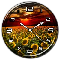 Sunflower Clock Live Wallpaper