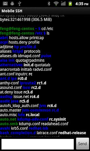 Mobile SSH (Secure Shell) screenshot 5