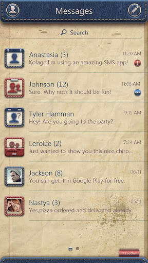 GO SMS PRO NOTES THEME screenshot 2