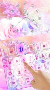 Pink Rose Clock Keyboard screenshot 4