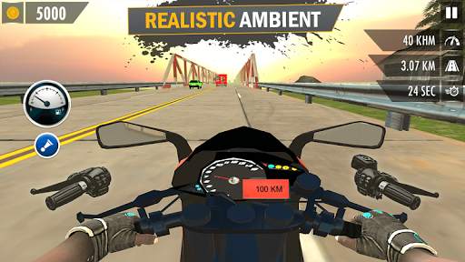 Highway Traffic Bike Rider - Endless Traffic screenshot 1