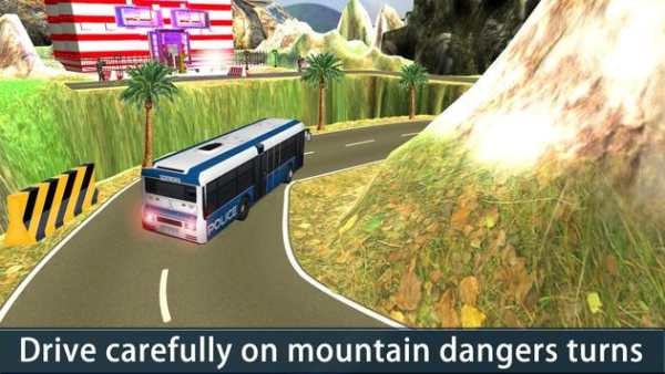 Police Bus Uphill Drive Simulator game screenshot 2