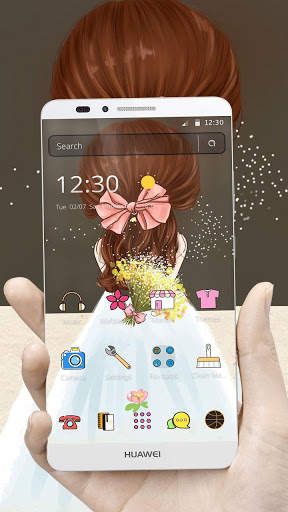 Cartoon Wedding Cute Girl Theme screenshot 4
