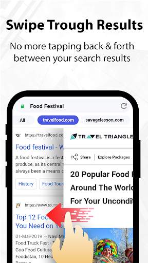 Cave Browser - Fast web search screenshot 1