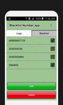 Blacklist Number App screenshot 1