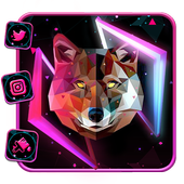 3D Neon Wolf icon