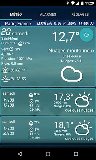 Alertes météo personnalisées screenshot 1