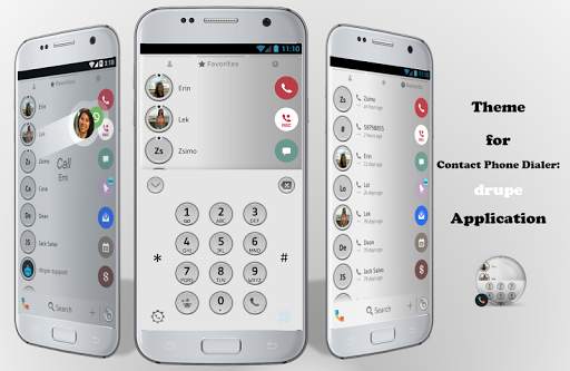 Shade Gray Phone Dialer Theme screenshot 1