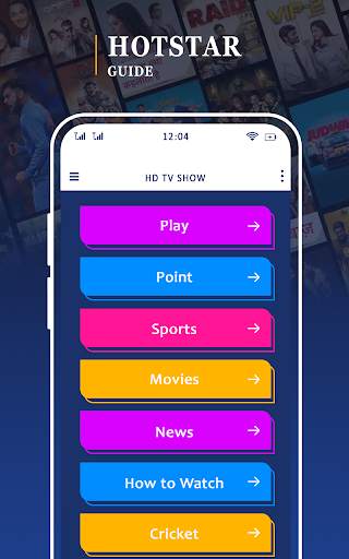Hotstar Live Tv Shows-Free Hotstar Cricket Guide screenshot 1