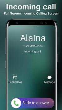 Caller screen dialer-Slide to answer,icaller OS9 screenshot 1