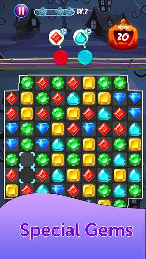 Jewels Magic - Candy Witch Match 3 screenshot 1