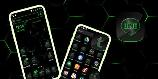Cool Neon Green Launcher Theme screenshot 1