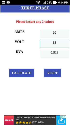 KVA Calculator & Converter screenshot 2