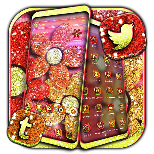 Glitter Flower Launcher Theme icon