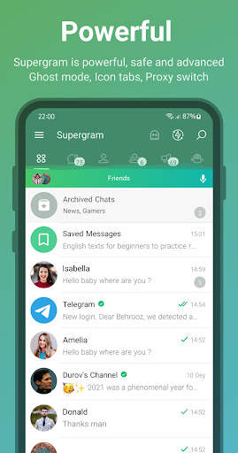 Supergram Messenger screenshot 1