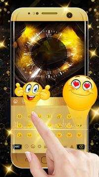 Gold Luxury Metal Keyboard Theme screenshot 3