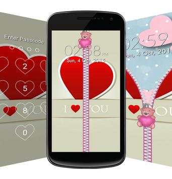 Love Zipper Lock Screen screenshot 2
