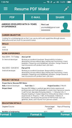 Resume PDF Maker / CV Builder screenshot 10