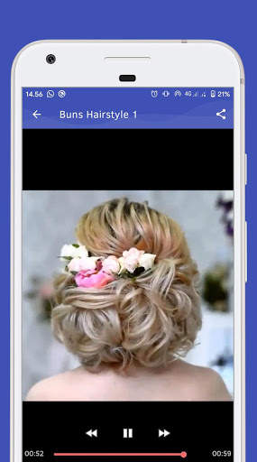 Buns Hairstyle - Video Step By Step Offline screenshot 5