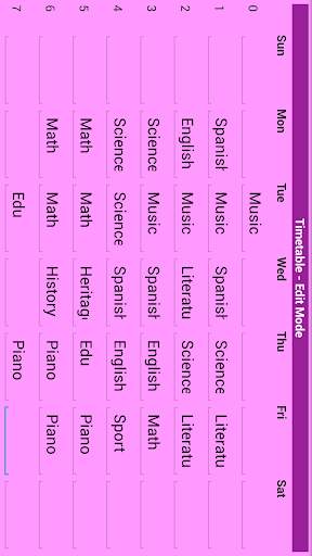 School Timetable screenshot 2