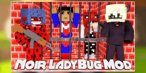 Noir LadyBug Mod pour Minecraft PE screenshot 1
