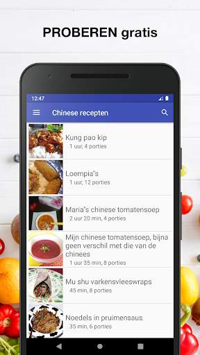 Chinese recepten app nederlands gratis screenshot 1