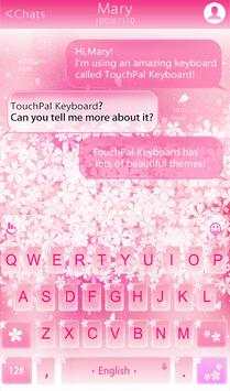 Pink Sakura Snow Keyboard screenshot 2