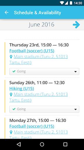 Sportlyzer Player App screenshot 2
