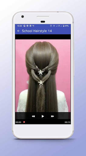School Hairstyle - Video Step By Step Offline screenshot 8