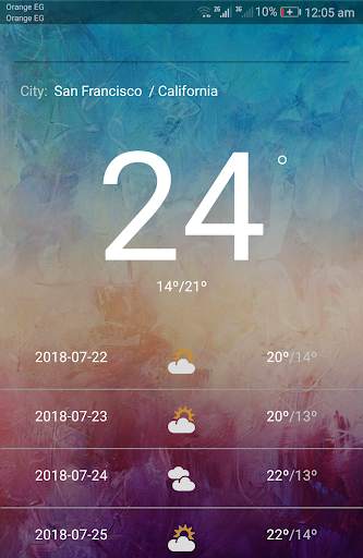 WeatherCity screenshot 2