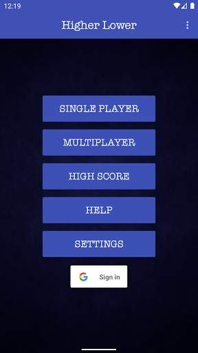 Higher Lower Card Game screenshot 1