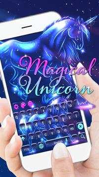 Magical Night Spirit Unicorn Keyboard screenshot 1