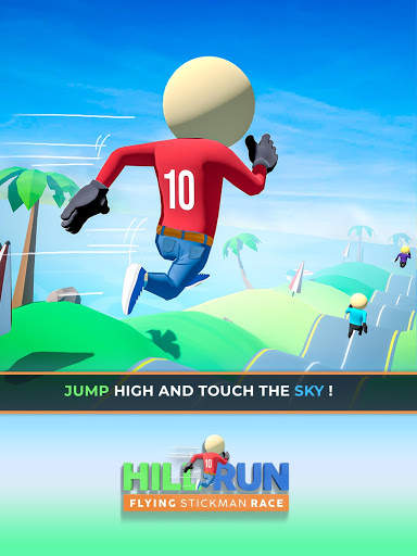 Hill Run Race - Flying Stickman Games screenshot 2