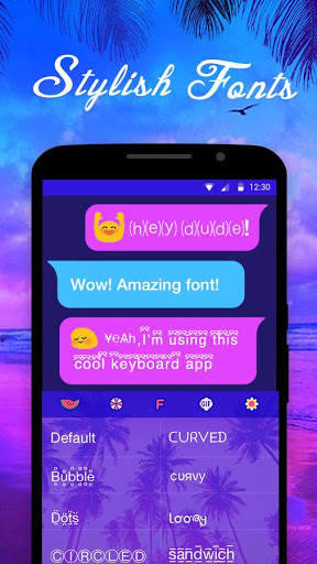 Sunset Summer Keyboard Theme 3 تصوير الشاشة